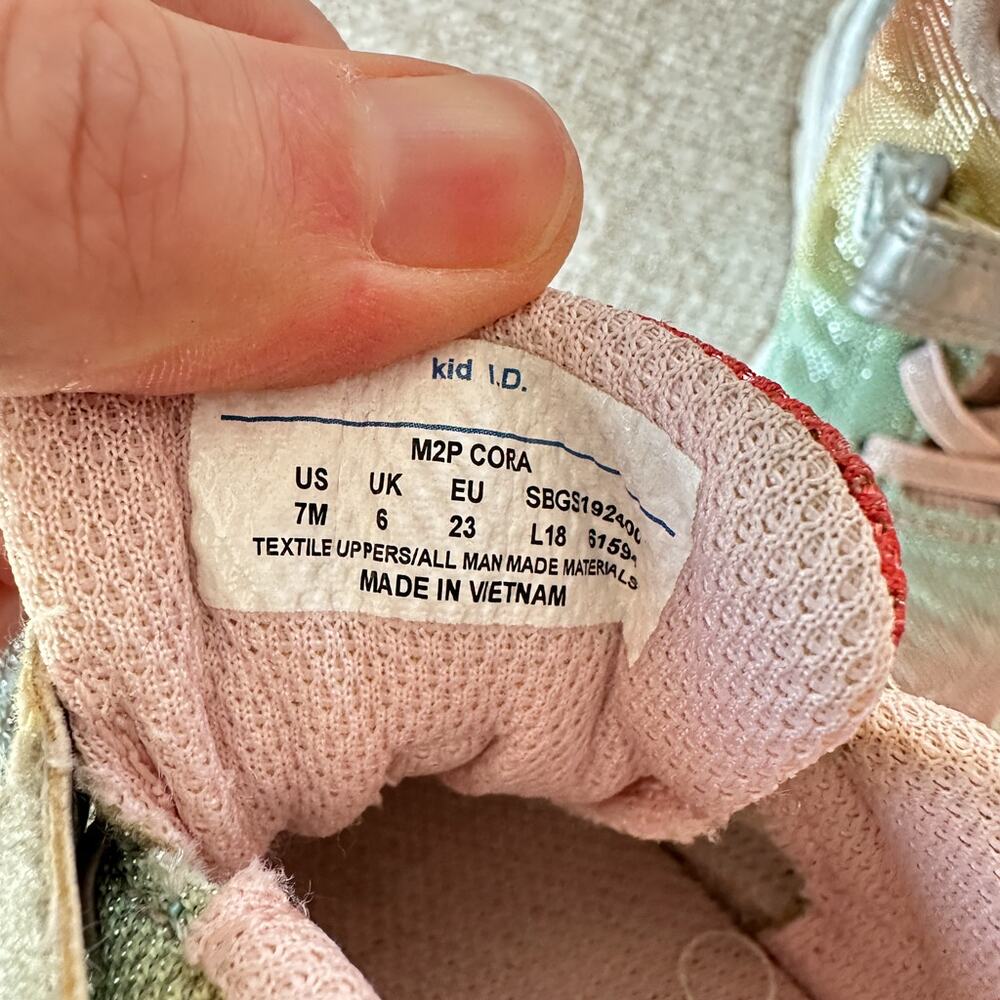 Stride Rite Made to Play Pastel Sneakers GUC Toddler 7 - Picture 6 of 6